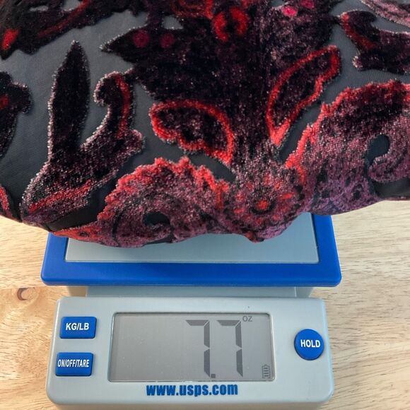 TORRID Halter Tunic Tank Top / Size 2X / Burnout Velvet Paisley Red Black NEW - Picture 9 of 9